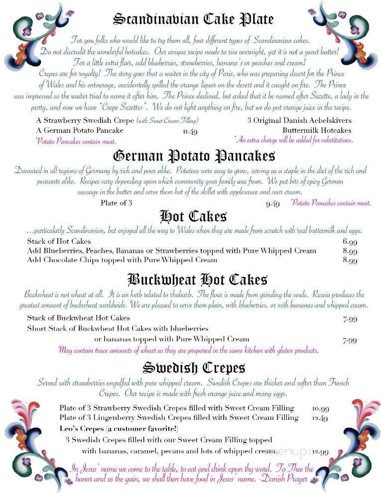 The Old European Restaurant - Post Falls, ID menu_pic