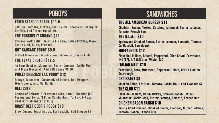 Best Little Poboy House - Port Allen, LA menu_pic