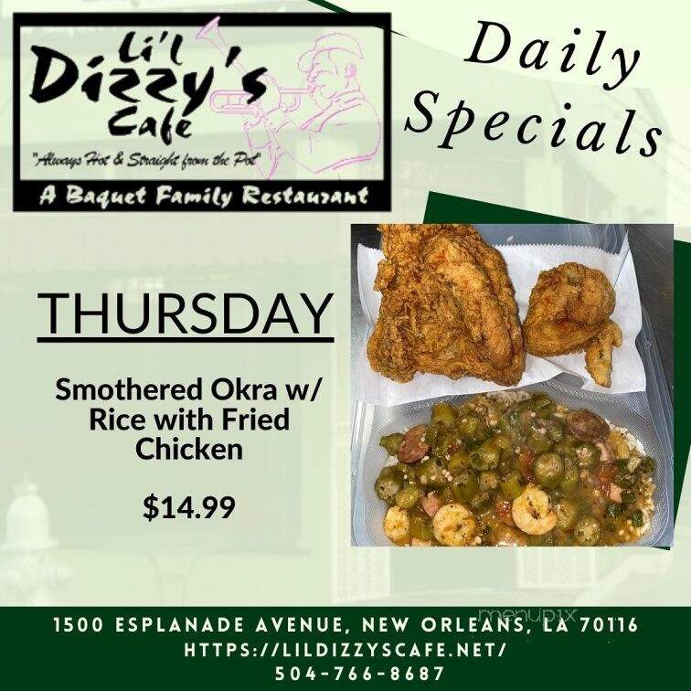 Lil Dizzy's Cafe - New Orleans, LA menu_pic