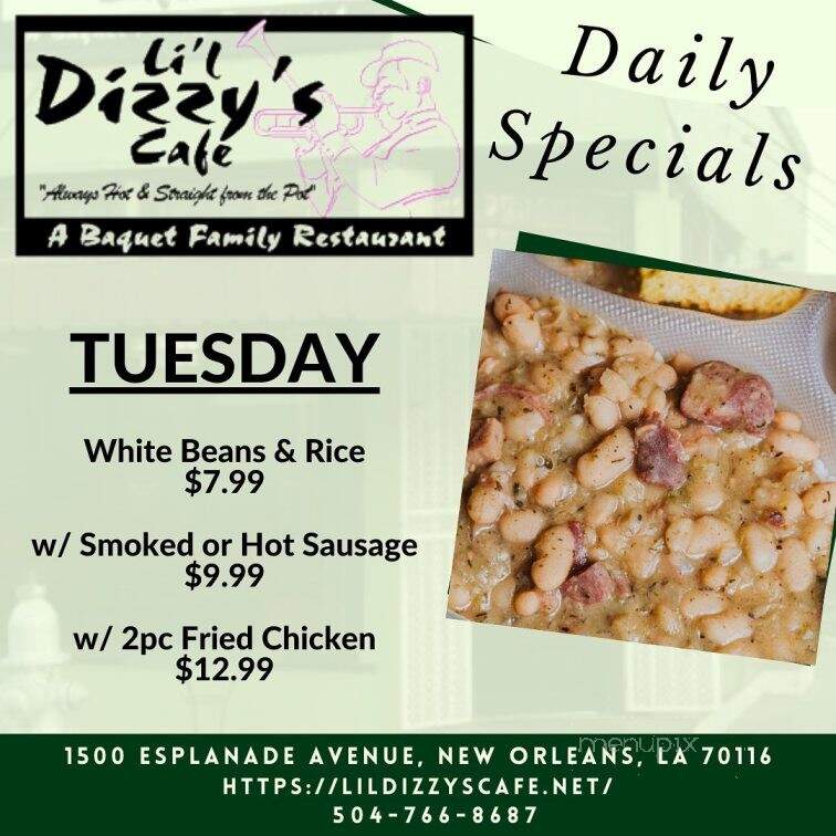Lil Dizzy's Cafe - New Orleans, LA menu_pic