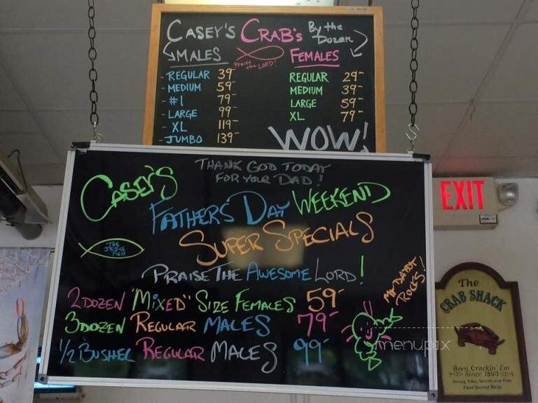 Casey's Crab Co - Laurel, MD menu_pic