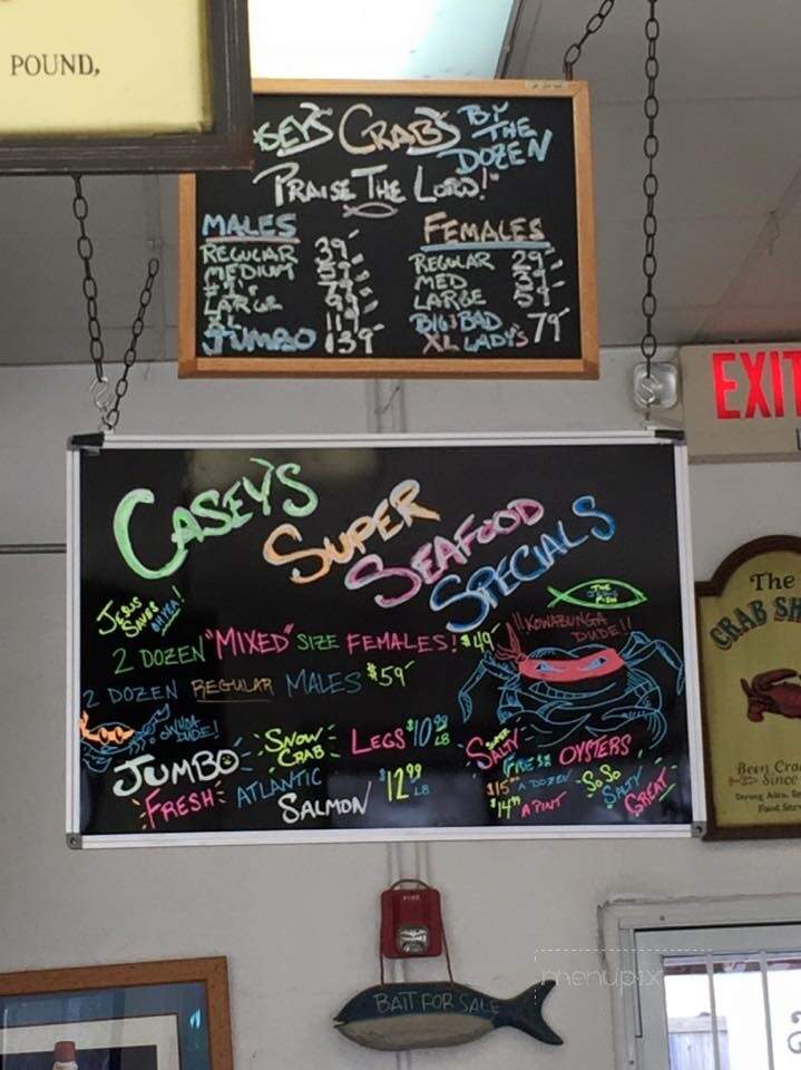 Casey's Crab Co - Laurel, MD menu_pic