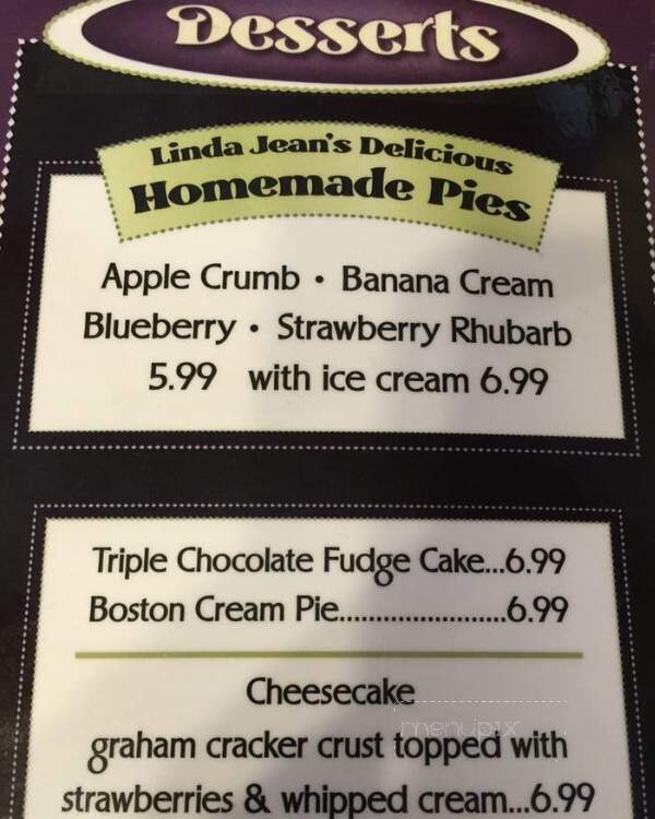 Linda Jean's Restaurant - Oak Bluffs, MA menu_pic