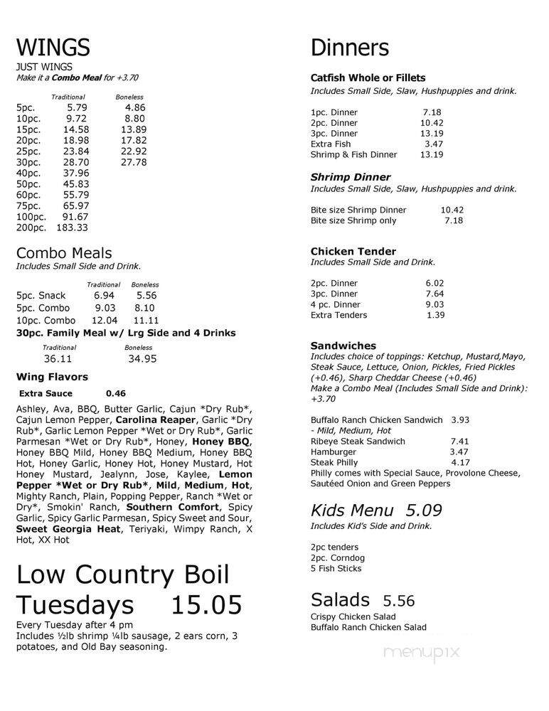 Wing Shack of Dublin GA - Dublin, GA menu_pic