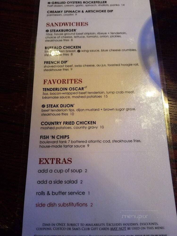 Hereford House - Independence, MO menu_pic