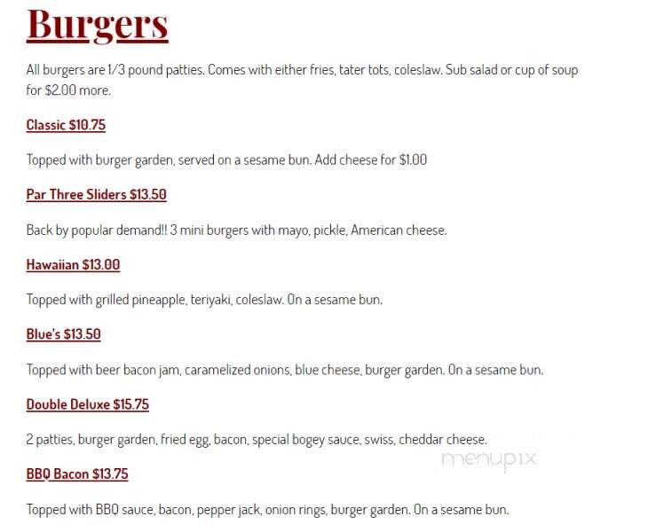 Red Fox Supper Club & Lounge - Helena, MT menu_pic