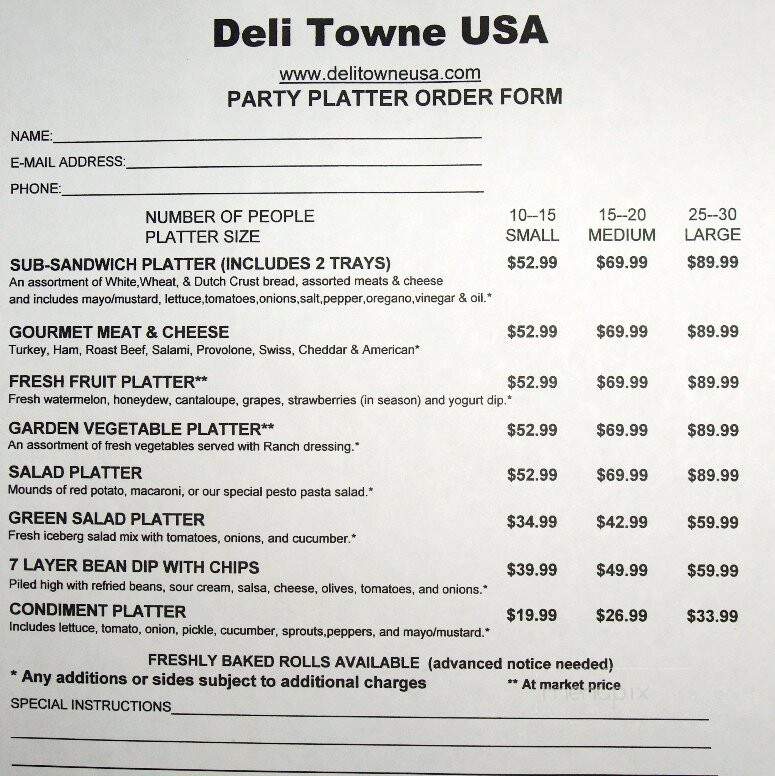 Deli Towne USA - Reno, NV menu_pic