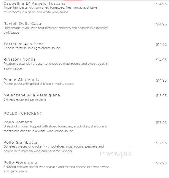 Benito's Trattoria Inc - Chester, NJ menu_pic