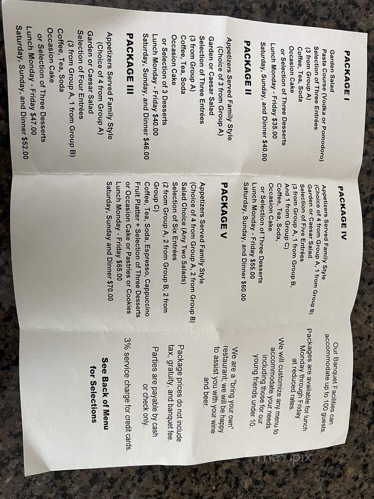 Ponte Vecchio - Old Bridge, NJ menu_pic