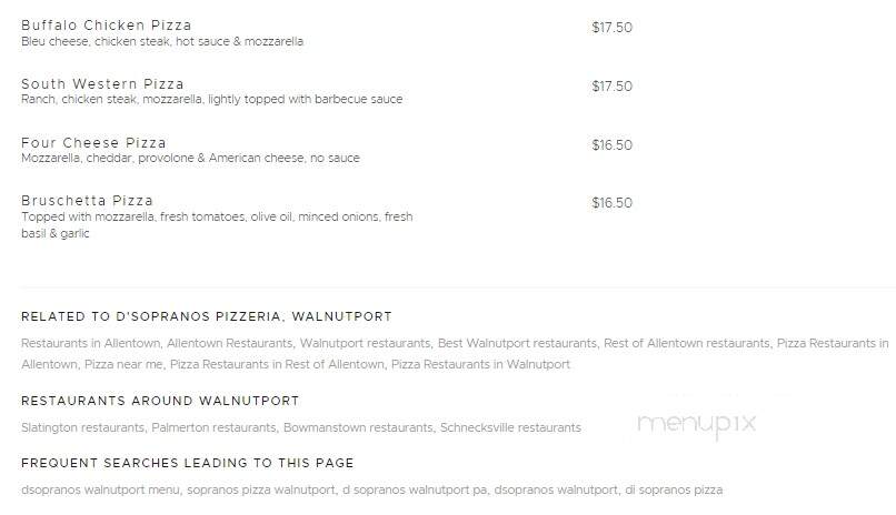 D'Sopranos Pizzeria - Walnutport, PA