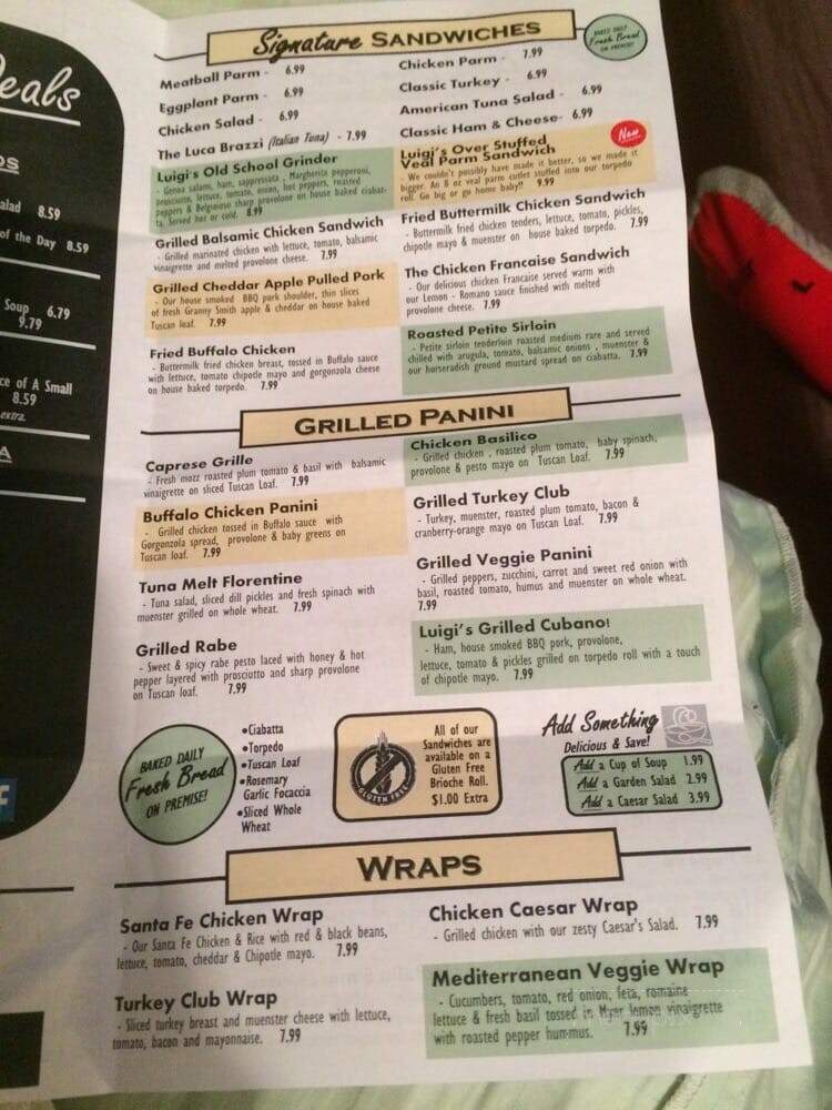 Luigi's Gourmet Express - Johnston, RI menu_pic