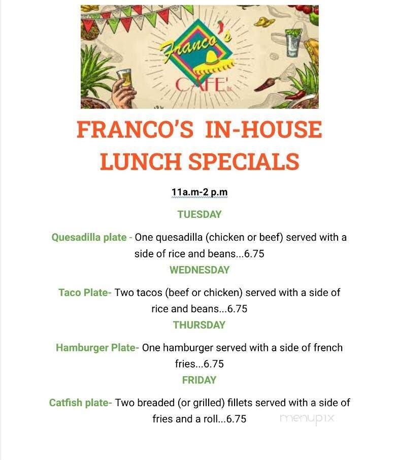 Franco's Cafe - San Angelo, TX