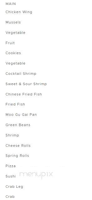 Lin's Grand Buffet - Amarillo, TX menu_pic