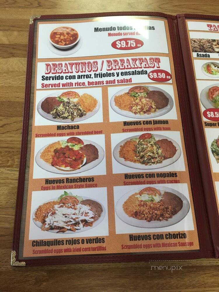 El Molcajete Numero 2 - Lindsay, CA menu_pic