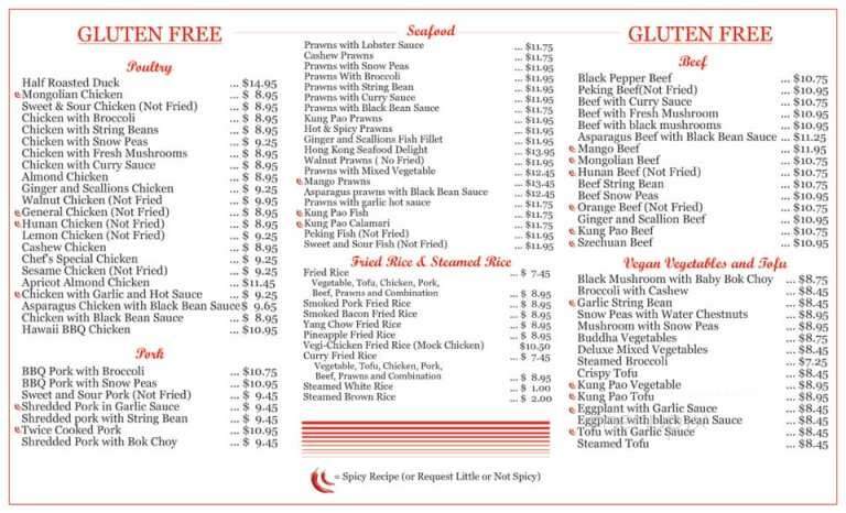 Red Pearl Chinese Cuisine - Boulder Creek, CA menu_pic