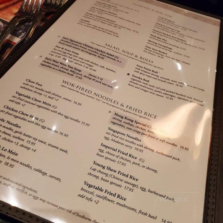 Fat's Asia Bistro & Dim Sum - Folsom, CA menu_pic