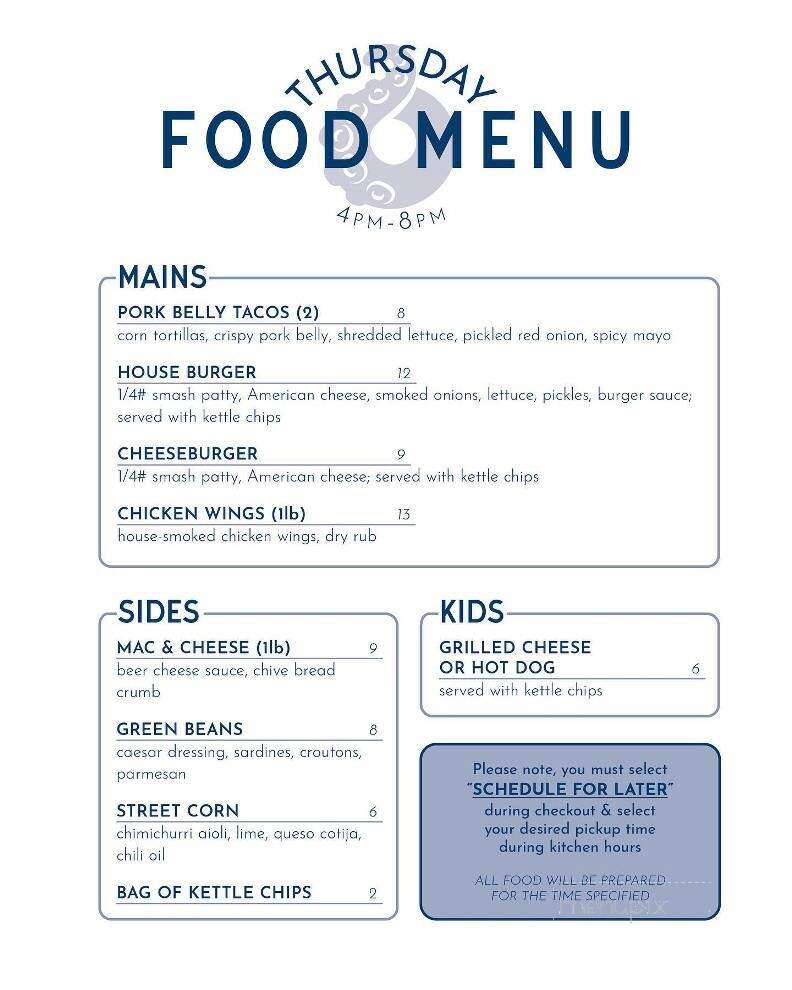 Octopi Brewing - Waunakee, WI menu_pic