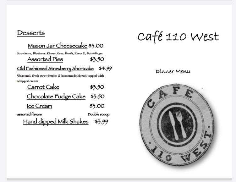Cafe 110 West - Odell, IL