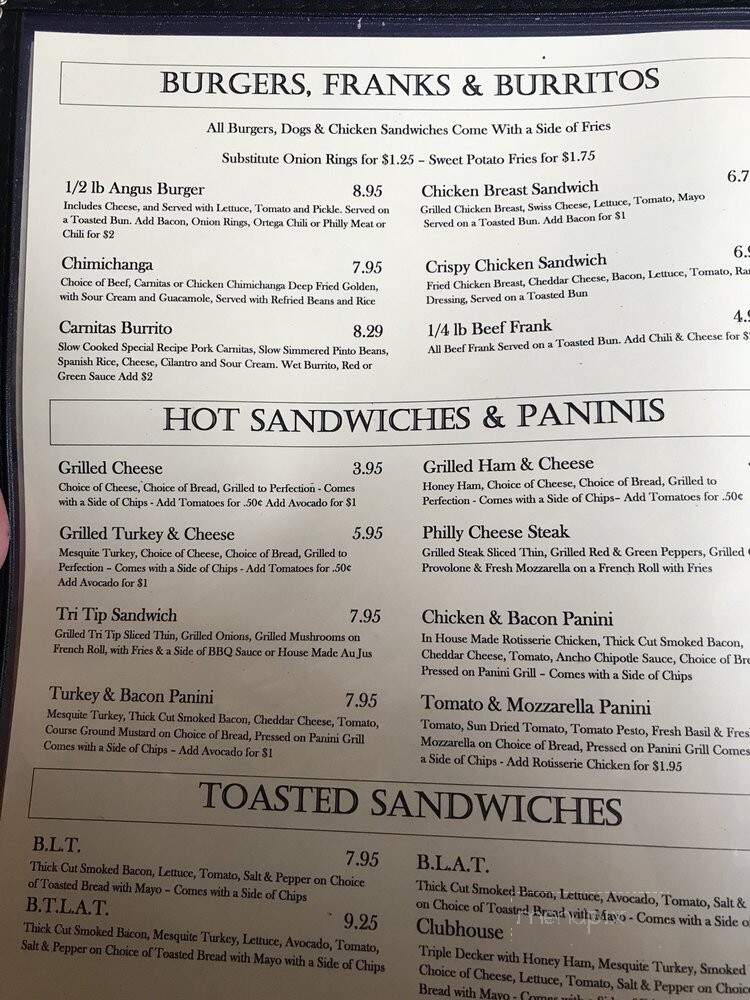 Micks Big Bite Cafe - Susanville, CA menu_pic