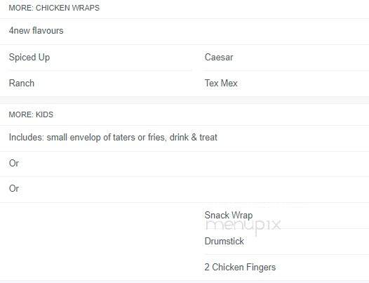 Mary Browns Famous Chicken & Taters - Fredericton, NB menu_pic