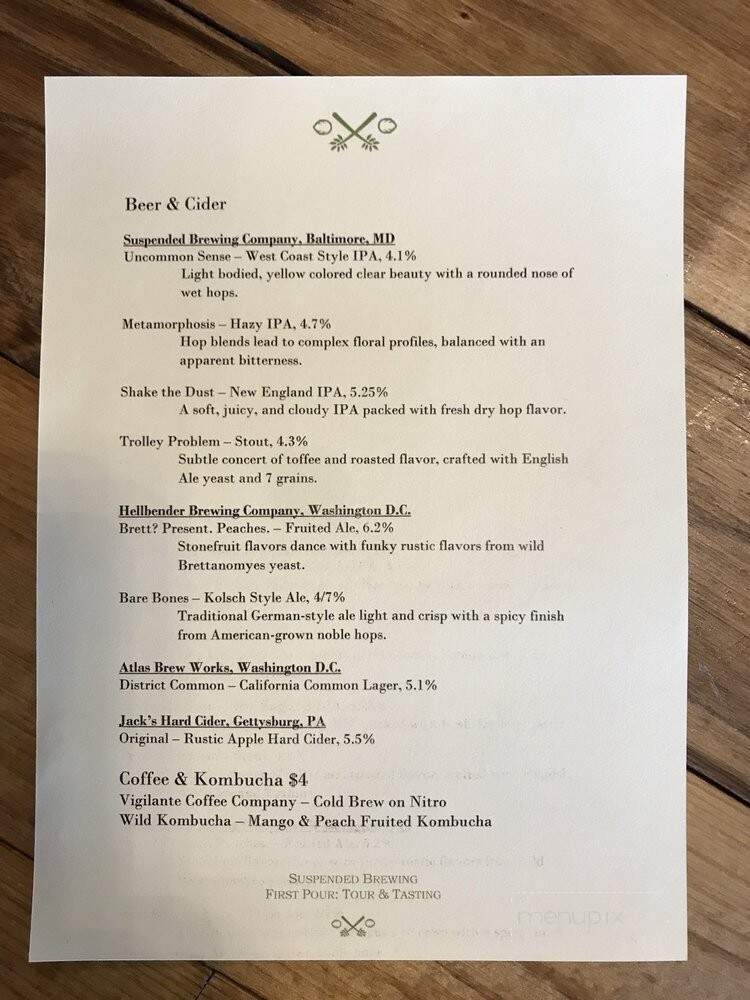 Suspended Brewing Company - Baltimore, MD