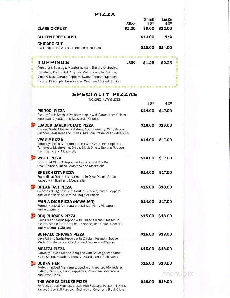 Burd's Nest Brewing Co. - Carlisle, PA menu_pic