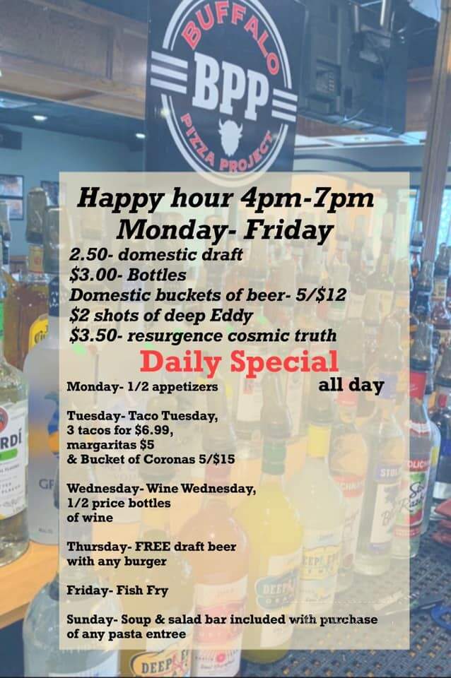 Buffalo Pizza Project - North Tonawanda, NY menu_pic