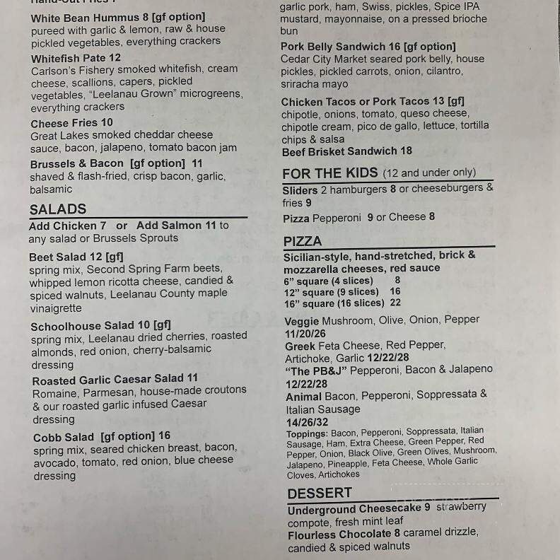 Broomstack Kitchen & Taphouse - Maple City, MI menu_pic