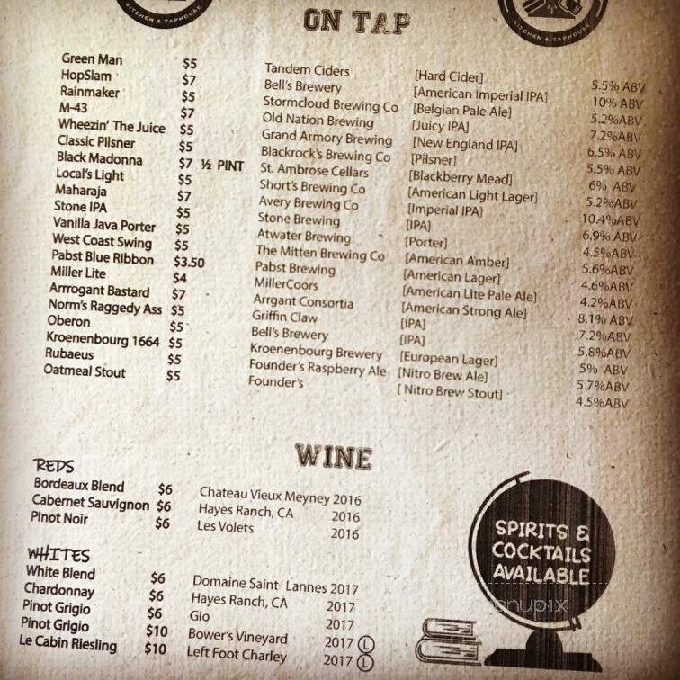 Broomstack Kitchen & Taphouse - Maple City, MI menu_pic