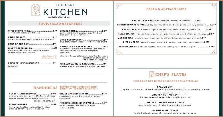 The Last Kitchen & Bar - St Louis, MO menu_pic