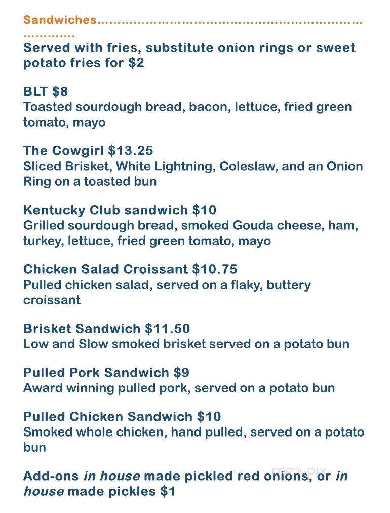 Wahoo BBQ - Palmyra, VA menu_pic