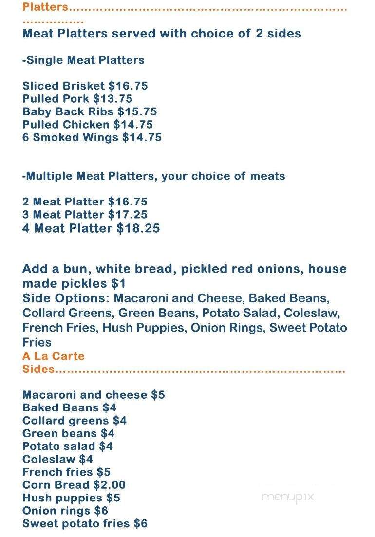 Wahoo BBQ - Palmyra, VA menu_pic