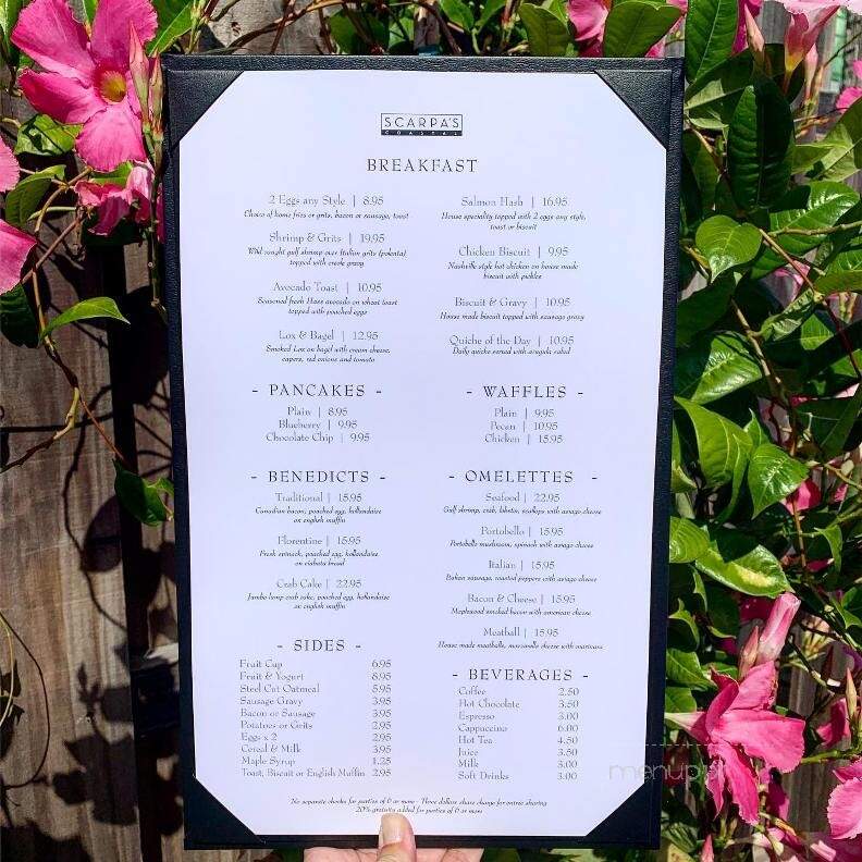 Scarpa's Coastal - Boca Grande, FL menu_pic