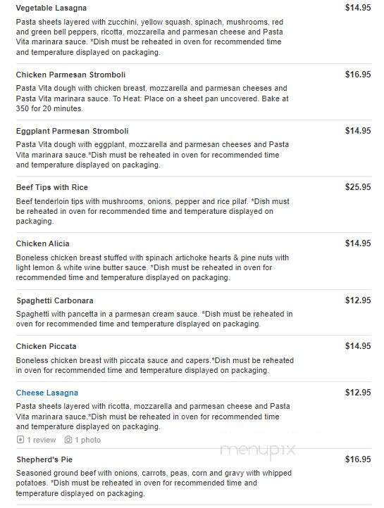 Pasta Vita - Darien, CT menu_pic