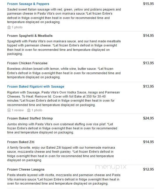 Pasta Vita - Darien, CT menu_pic