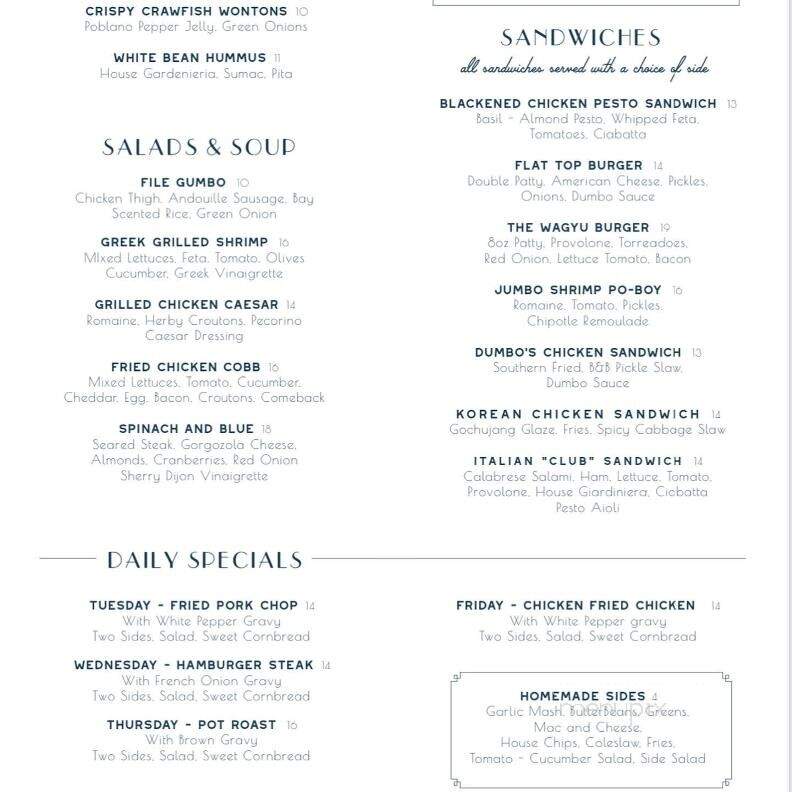 Dumbos On Duling - Jackson, MS menu_pic