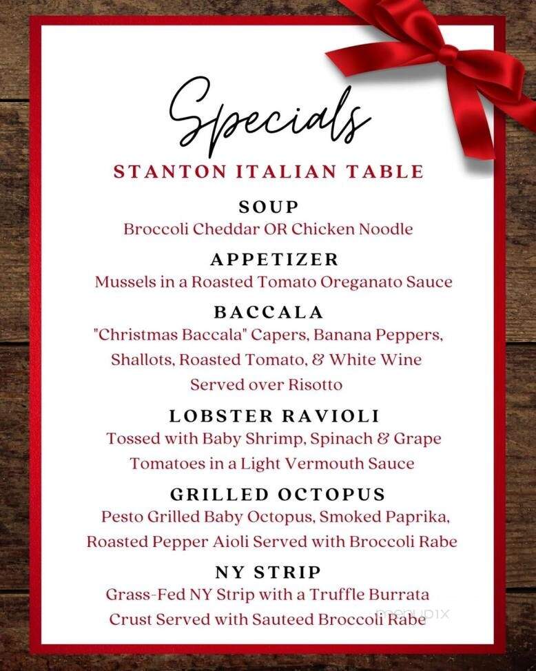 Stanton Italian Table - Flemington, NJ menu_pic