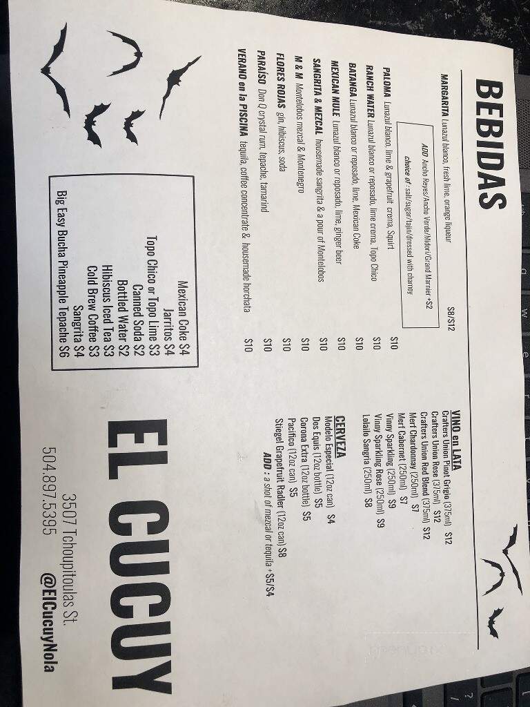 El Cucuy - New Orleans, LA menu_pic
