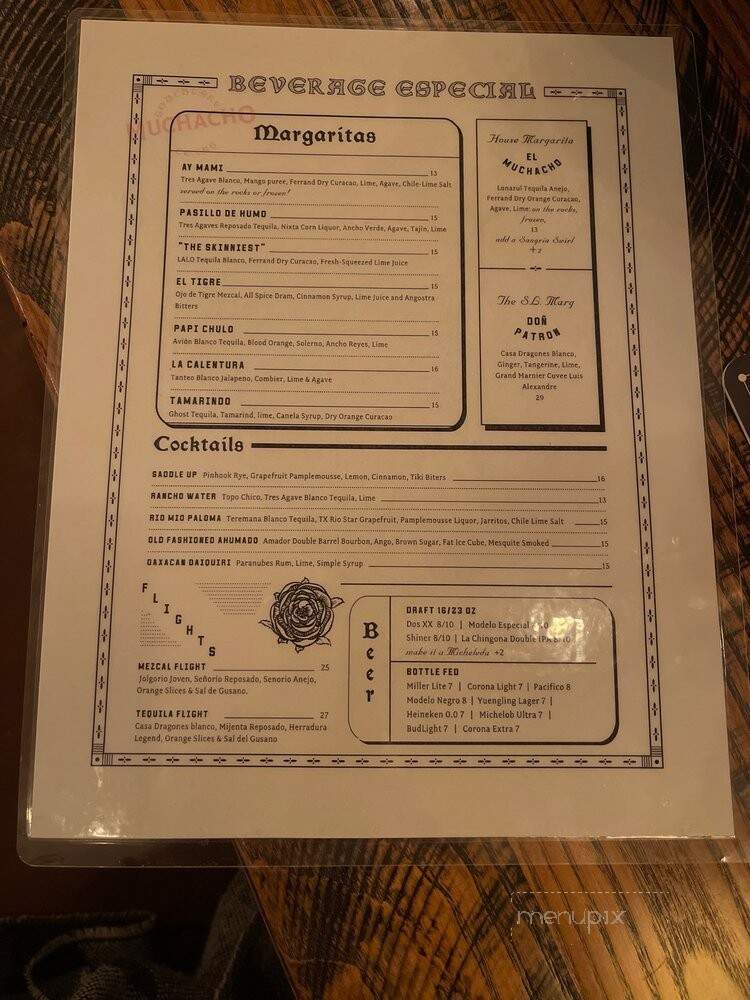Muchacho - Southlake, TX menu_pic
