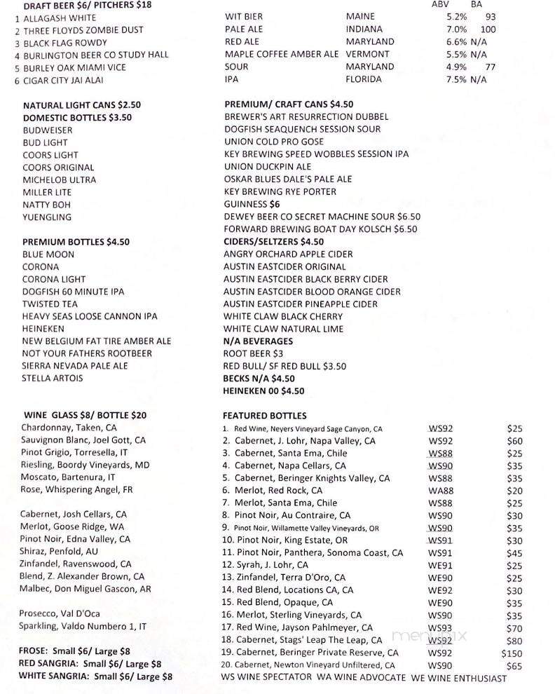 Abbey Burger - Havre de Grace, MD menu_pic