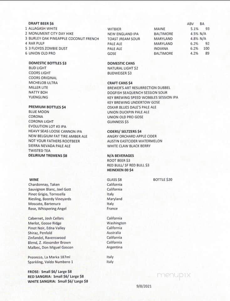 Abbey Burger - Havre de Grace, MD menu_pic