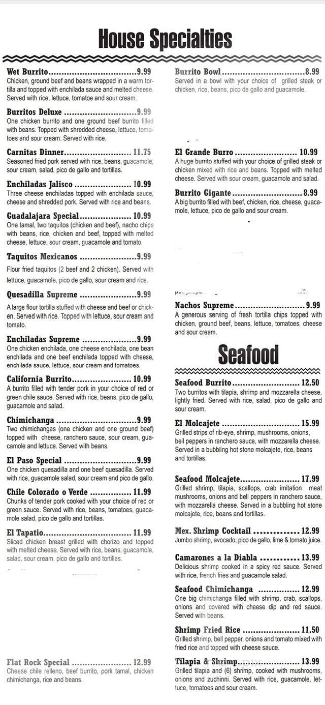 Casa Fiesta - Milton, WI menu_pic