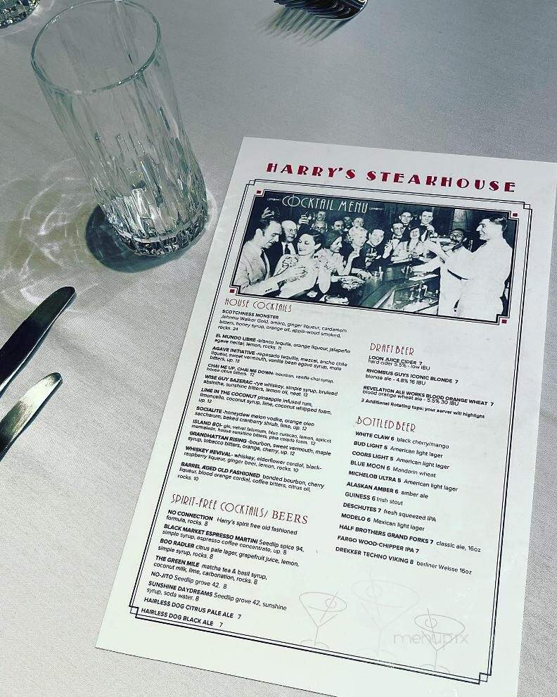 Harry's Steakhouse - Grand Forks, ND menu_pic