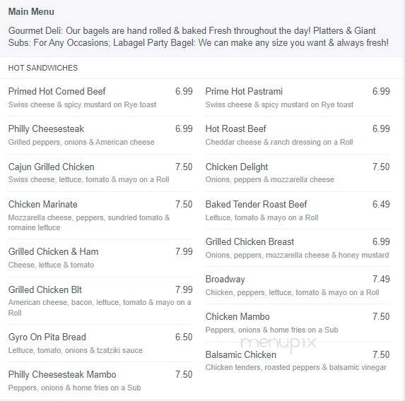 La Bagel Express - Edison, NJ menu_pic