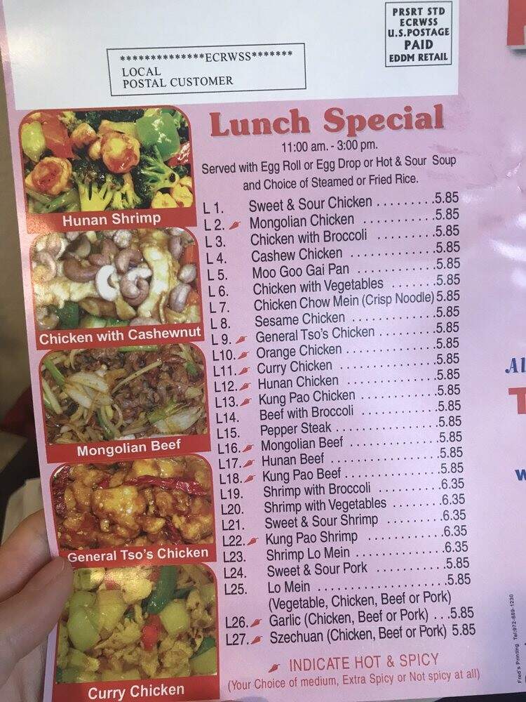 Ming Moon Chinese Restaurant - Wylie, TX menu_pic