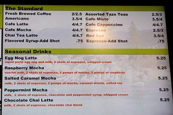Tahoe Provisions - Incline Village, NV menu_pic