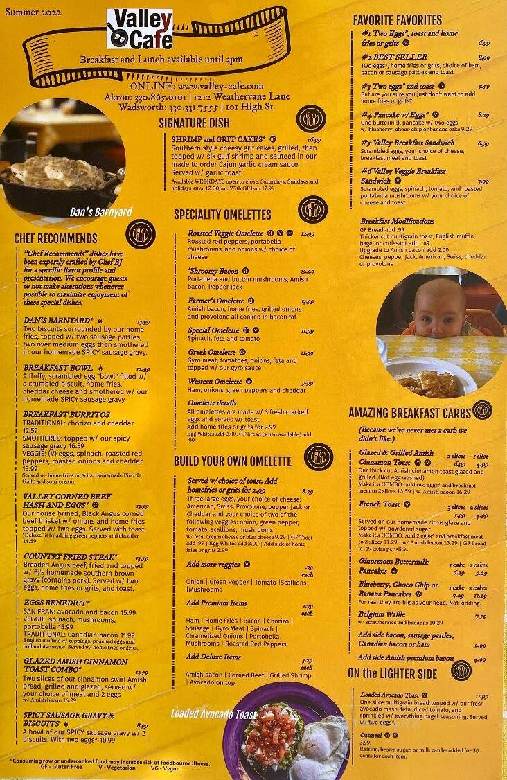 Valley Cafe - Wadsworth, OH menu_pic