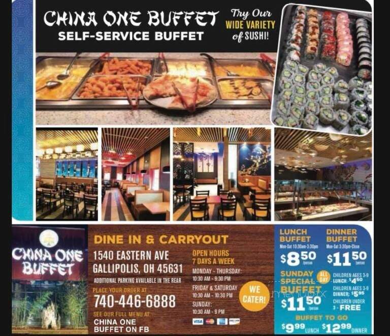 China One - Gallipolis, OH menu_pic