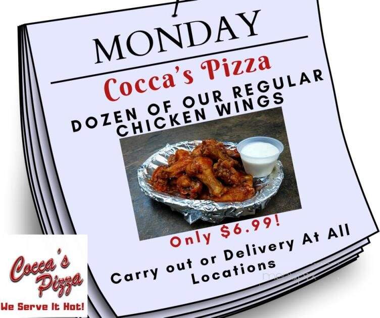 Cocca's Pizza - Boardman, OH menu_pic