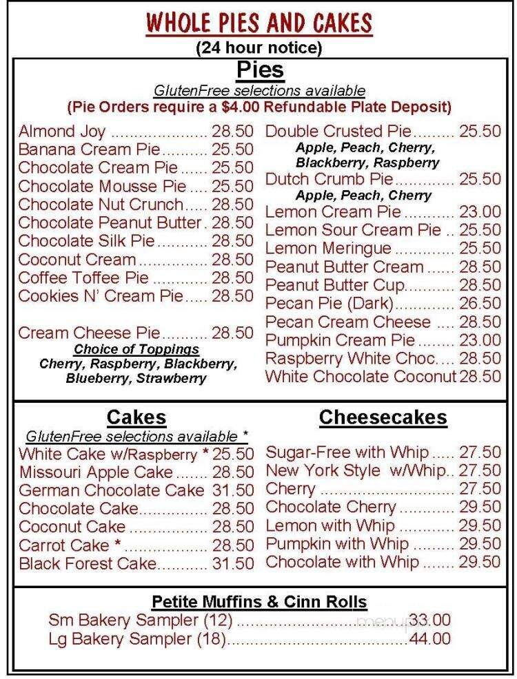 Pancake Mill Restaurant - North Bend, OR menu_pic